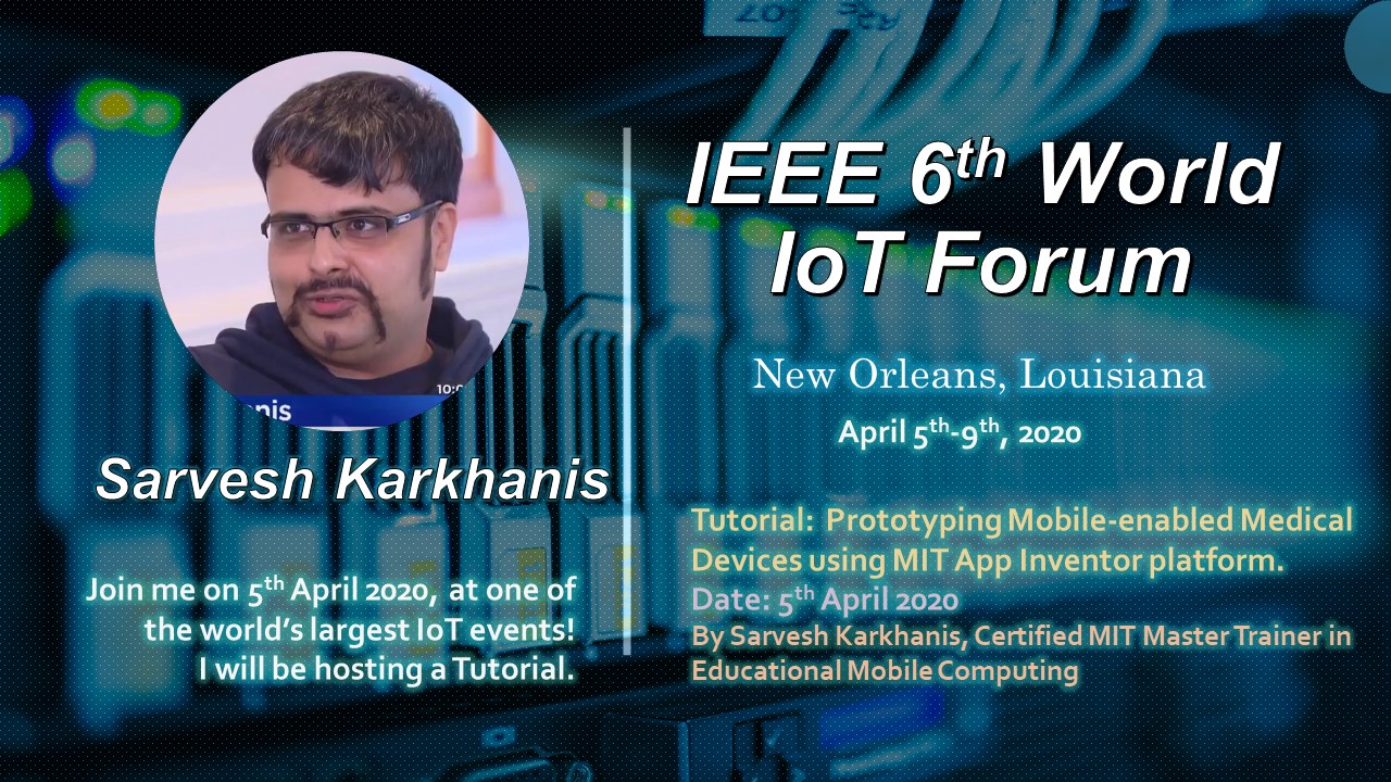 Sarvesh at IEEE 6th World IoT Forum